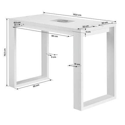 G031 cosmetisch bureau met Momo S-41 witte absorber