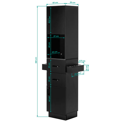 Gabbiano Totem Kappersconsole Zwart