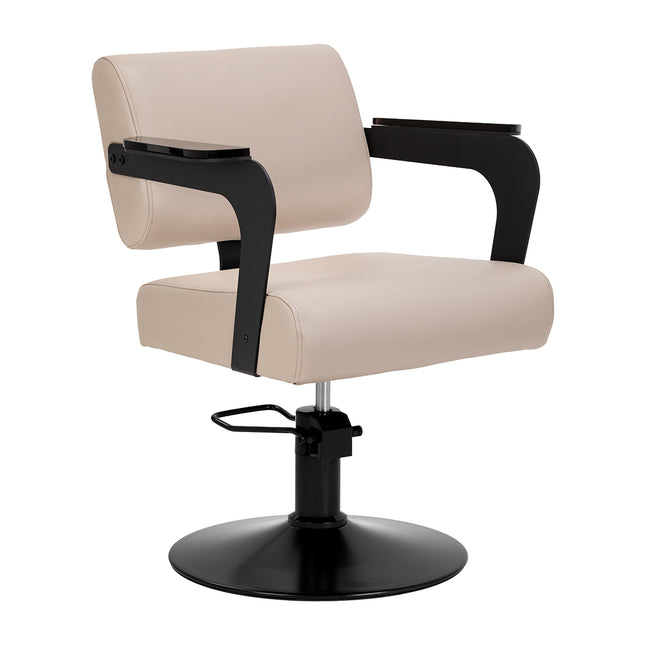 Fauteuil de barbier beige Jet Latte pour système capillaire 