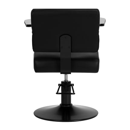 Fauteuil de barbier noir Hair System Jet Noir 