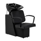 Shampoo unit HAIR SYSTEM Edge Noir Black with Adjustable Ceramic Sink and Chrome Faucet Fittings – image 1