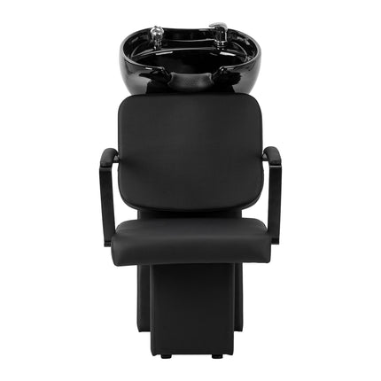 Shampoo unit HAIR SYSTEM Edge Noir Black with Adjustable Ceramic Sink and Chrome Faucet Fittings – image 2