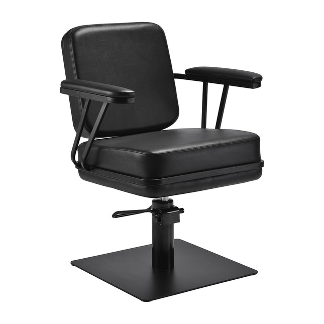Fauteuil de barbier noir Gabbiano Madrid 