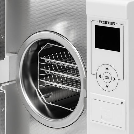 Autoclave Fomos Foster 12 L classe B avec imprimante – blanc – image produit 5 sur 13