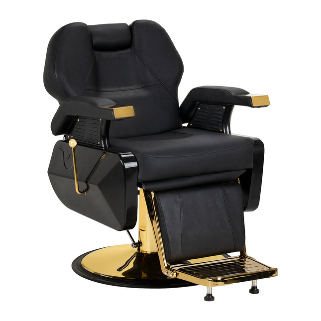 Fauteuil barbier Hair System New York – noir/or – photo 1