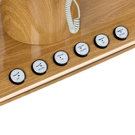 Elektrische Cosmetische Stoel Sillon Cloud Crème met 3 Motoren, Voetbediening en Houtlook Basis