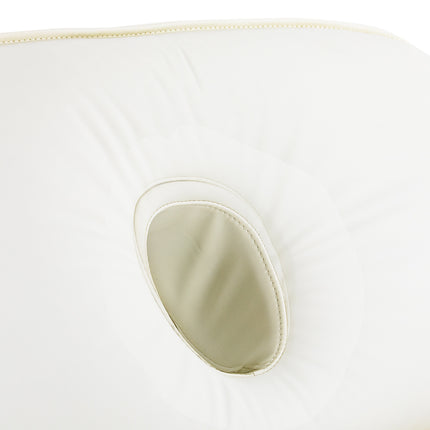 Elektrische Cosmetische Stoel Sillon Cloud Crème met 3 Motoren, Voetbediening en Houtlook Basis