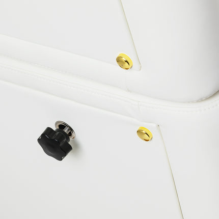 Elektrische Cosmetische Stoel Sillon Cloud Crème met 3 Motoren, Voetbediening en Houtlook Basis