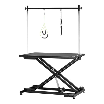 Elektrische Trimtafel P4W 1 Zwart met Voetbediening, Dubbele Trimarm en Hoogteverstelling 22–85 cm