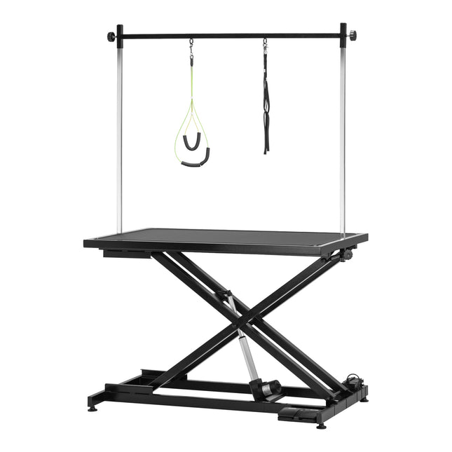 Elektrische Trimtafel P4W 1 Zwart met Voetbediening, Dubbele Trimarm en Hoogteverstelling 22–85 cm