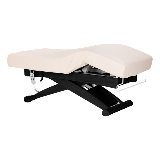 Sillon Siesta SPA ligstoel, crème met zwart onderstel