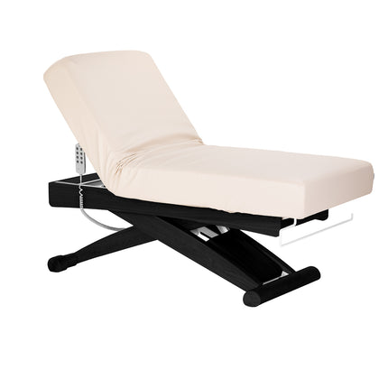Sillon Siesta SPA ligstoel, crème met zwart onderstel