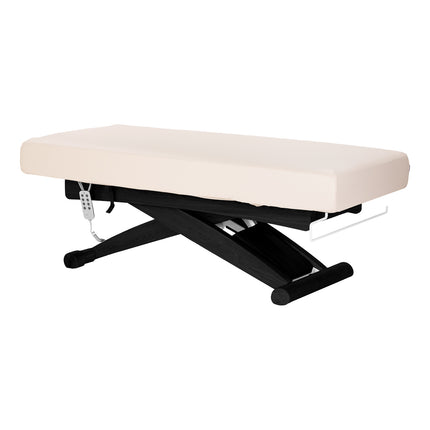 Sillon Siesta SPA ligstoel, crème met zwart onderstel