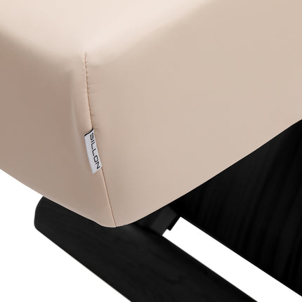 Sillon Siesta SPA ligstoel, crème met zwart onderstel