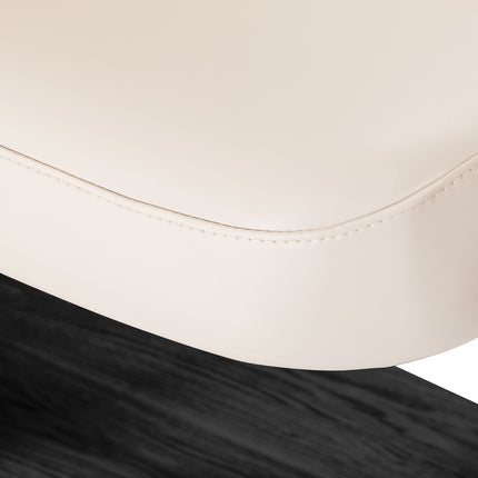 Elektrische spa-behandelbank SILLON Relax Crème met Donkerhouten Basis, Verstelbare Rug- en Voetsteun – foto 10