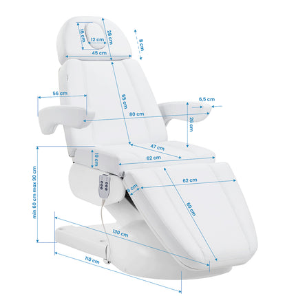 Azzurro Lux cosmetic stoel 3m wit
