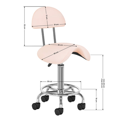 Cosmetische kruk 6001 roze