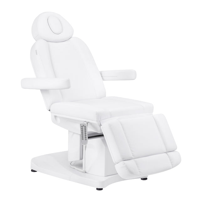 Electric treatment chair AZZURRO 708A Super white with 4 Motors, Remote Control, Reclining position and Headrest – image 1