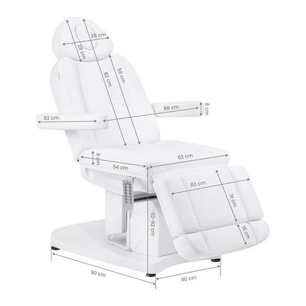 Electric Beauty Chair Azzurro 708A 4 motors super white