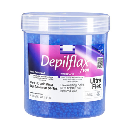 Cire souple à bas point de fusion Depilflax 100 Ultraflex Mauve avec dioxyde de titane 600 g