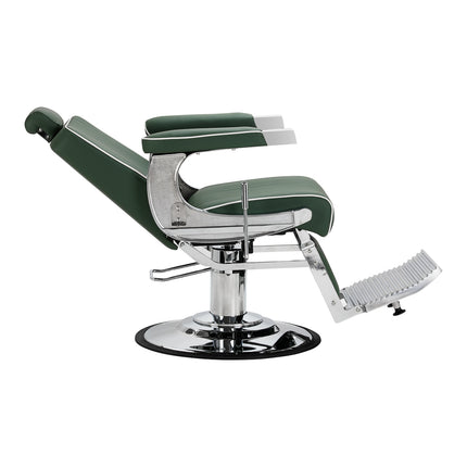 Gabbiano Visionerio barbiersstoel groen met chromen frame