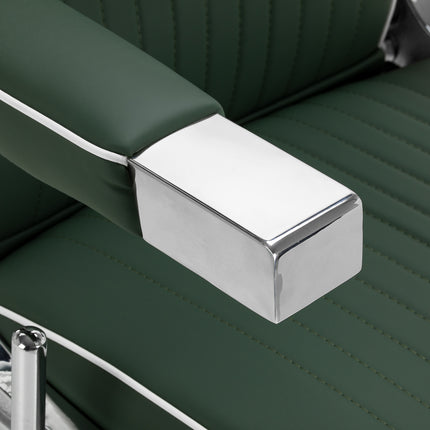 Gabbiano Visionerio barbiersstoel groen met chromen frame
