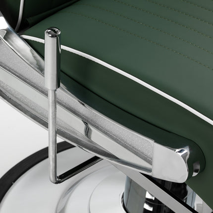 Gabbiano Visionerio barbiersstoel groen met chromen frame