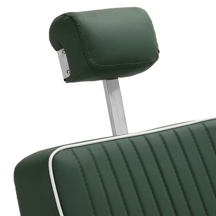 Gabbiano Visionerio barbiersstoel groen met chromen frame
