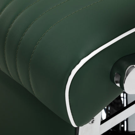 Gabbiano Visionerio barbiersstoel groen met chromen frame