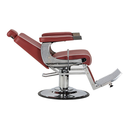Gabbiano Visionerio barbiersstoel rood met chromen frame