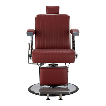 Gabbiano Visionerio barbiersstoel rood met chromen frame