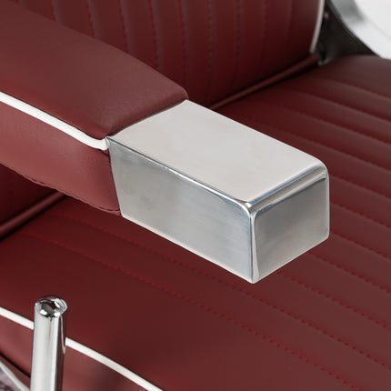 Gabbiano Visionerio barbiersstoel rood met chromen frame