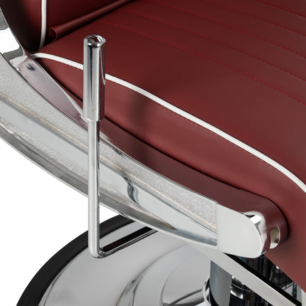 Gabbiano Visionerio barbiersstoel rood met chromen frame