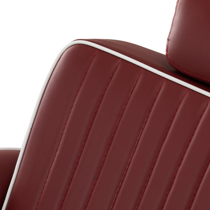 Gabbiano Visionerio barbiersstoel rood met chromen frame