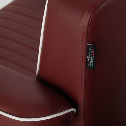 Gabbiano Visionerio barbiersstoel rood met chromen frame