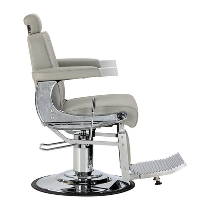 Fauteuil de barbier Gabbiano Visionerio, cadre gris chromé 