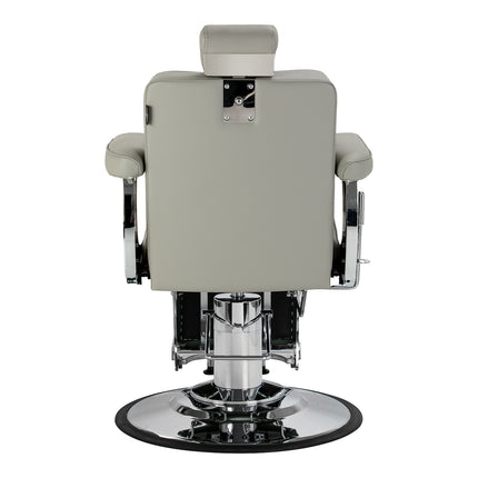 Fauteuil de barbier Gabbiano Visionerio, cadre gris chromé 