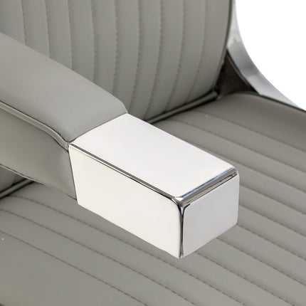 Fauteuil de barbier Gabbiano Visionerio, cadre gris chromé 