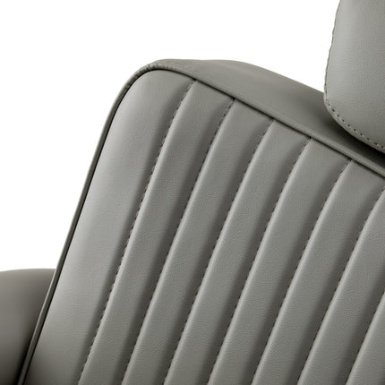 Fauteuil de barbier Gabbiano Visionerio, cadre gris chromé 