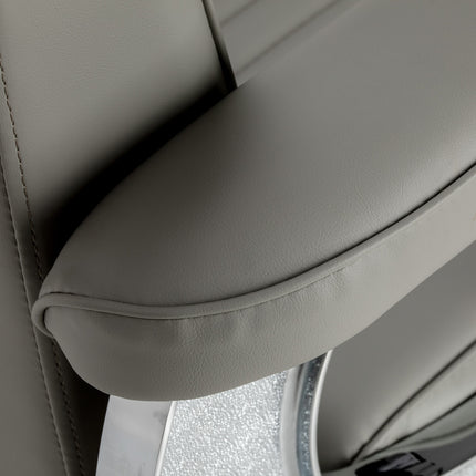 Fauteuil de barbier Gabbiano Visionerio, cadre gris chromé 