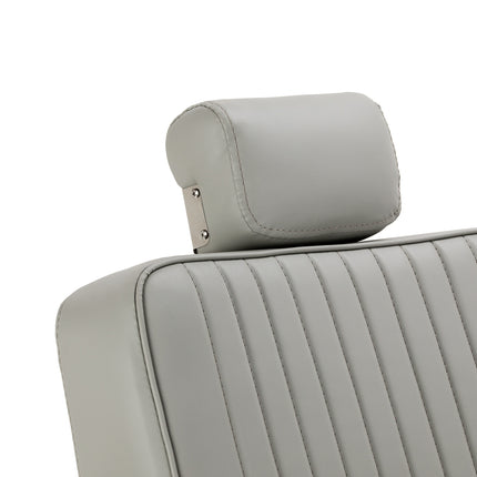 Fauteuil de barbier Gabbiano Visionerio, cadre gris chromé 