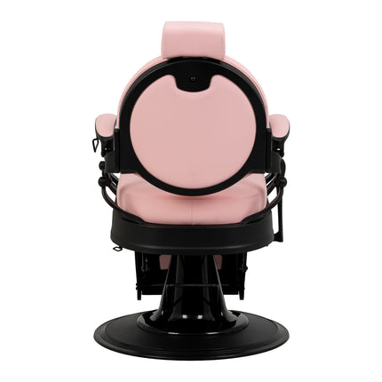 Barber chair Gabbiano President pink with black base