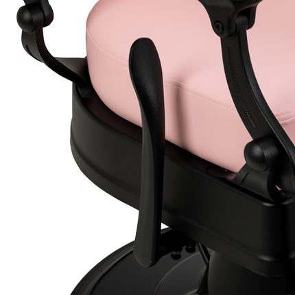 Barber chair Gabbiano President pink with black base
