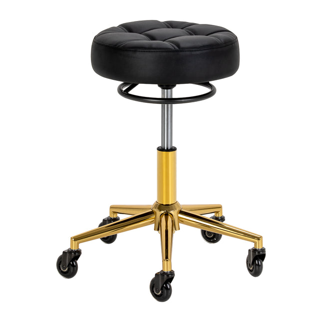 The Gabbiano D054G hairdressing stool goud wit