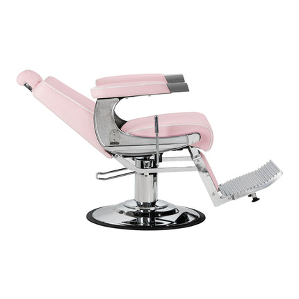Gabbiano Visionerio barberstoel roze met chroom frame