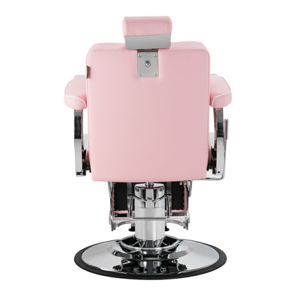 Gabbiano Visionerio barberstoel roze met chroom frame