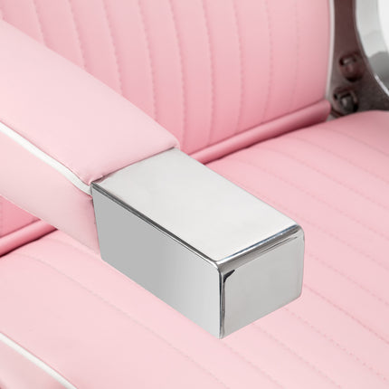 Gabbiano Visionerio barberstoel roze met chroom frame