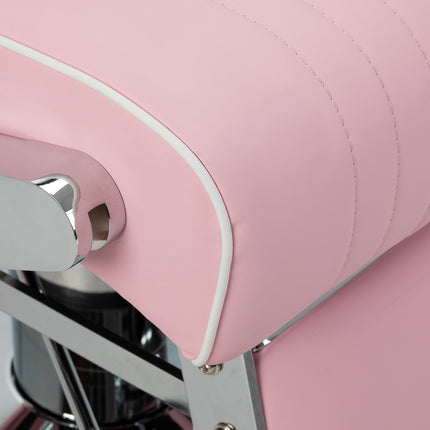 Gabbiano Visionerio barberstoel roze met chroom frame