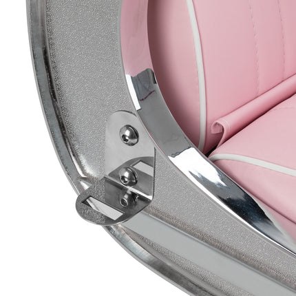 Gabbiano Visionerio barberstoel roze met chroom frame