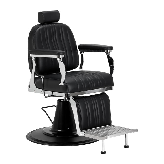 Fauteuil de barbier noir Gabbiano Elias 